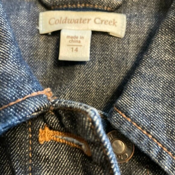 Coldwater Creek Embellished Beaded Denim Jean Jacket 14 - Picture 3 of 12